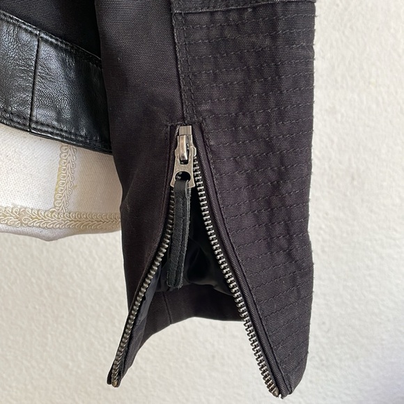 Lucky Brand Leather and Cotton Moto Jacket - Picture 7 of 14